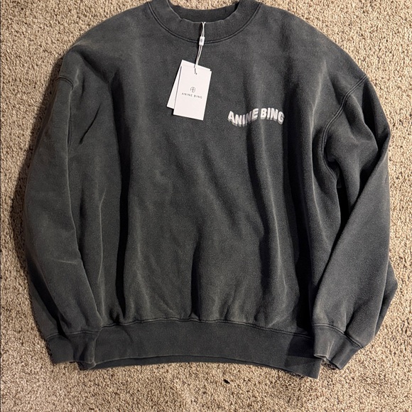 Anine Bing Tops - Anine Bing Women's Black Crewneck Sweatshirt